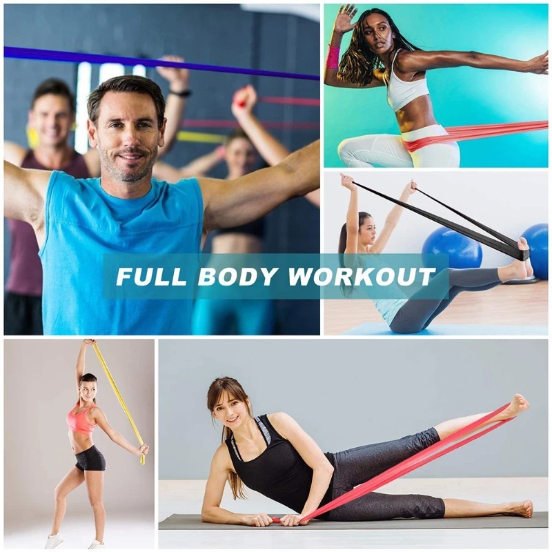 Natural Latex Resistance Bands - Leg Home Gym Workout recension och pris