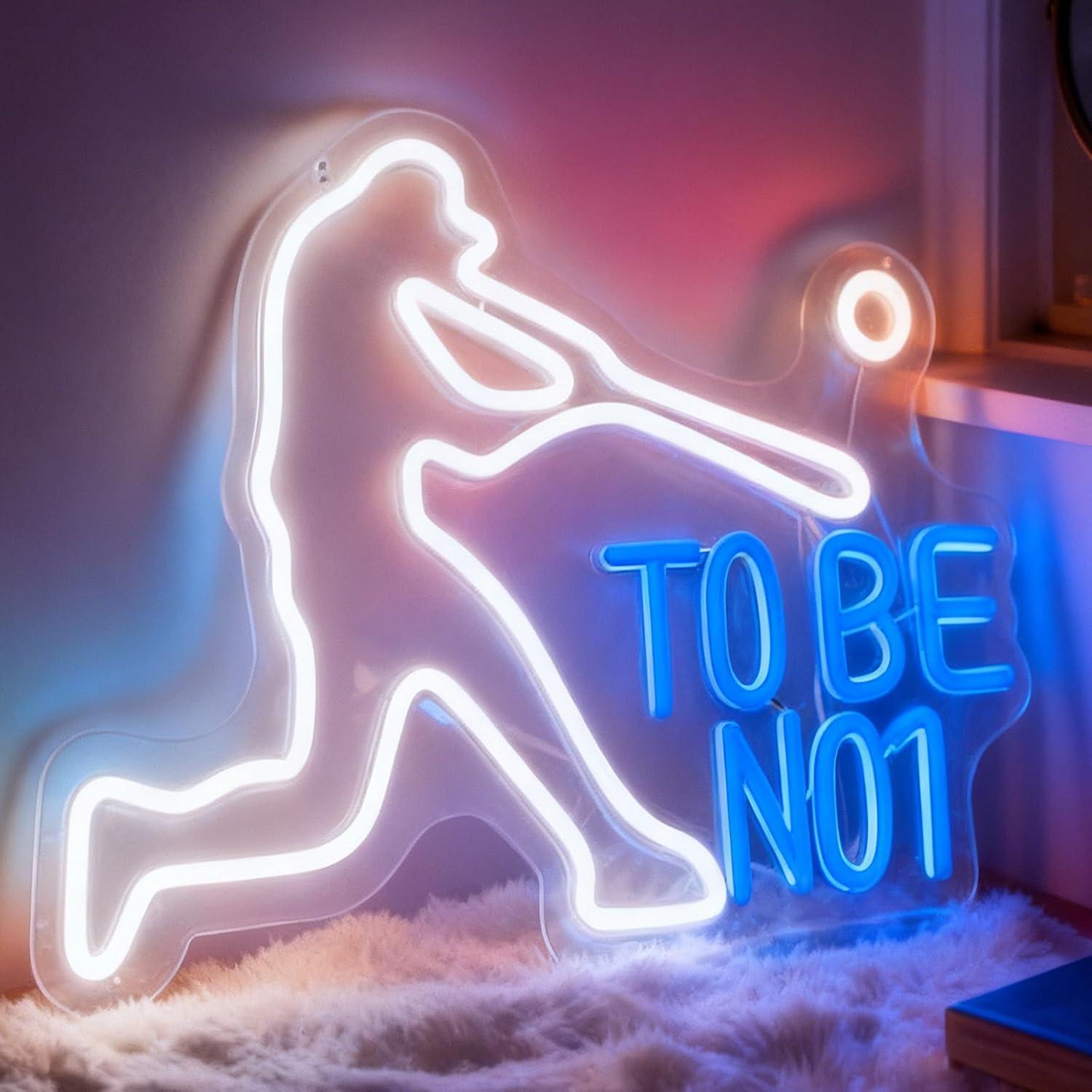 To Be No1 Neon Sign USB Dimmab - Home Gym Neon Sign recension och pris