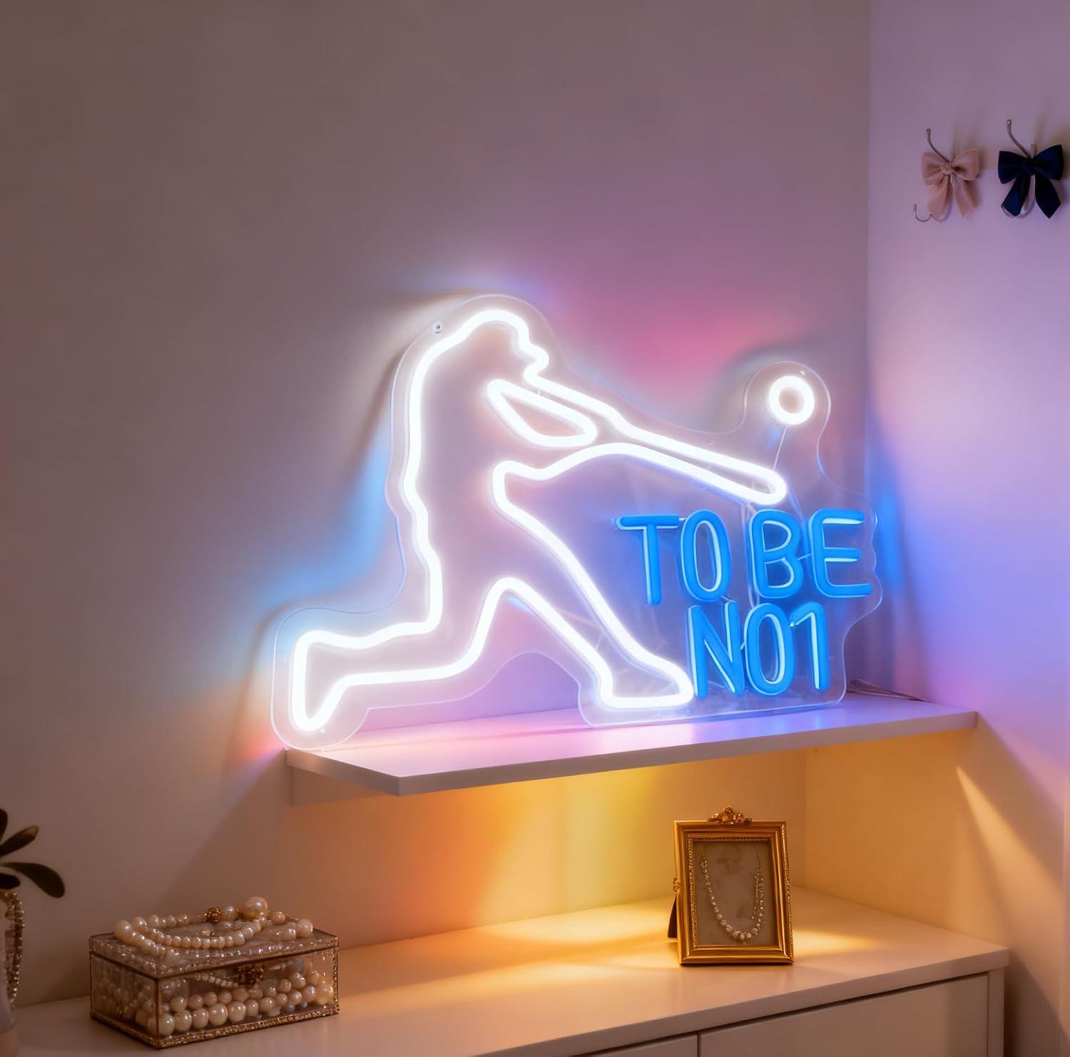 To Be No1 Neon Sign USB Dimmab - Home Gym Neon Sign recension och pris