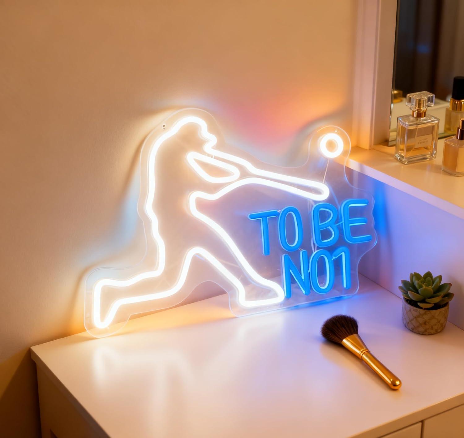 To Be No1 Neon Sign USB Dimmab - Home Gym Neon Sign recension och pris