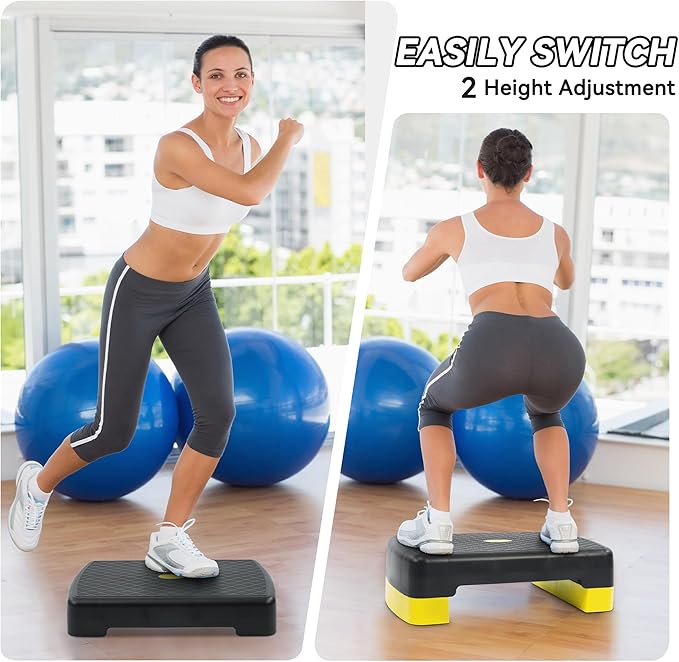 Height Adjustable Aerobic Step - Leg Home Gym Workout recension och pris