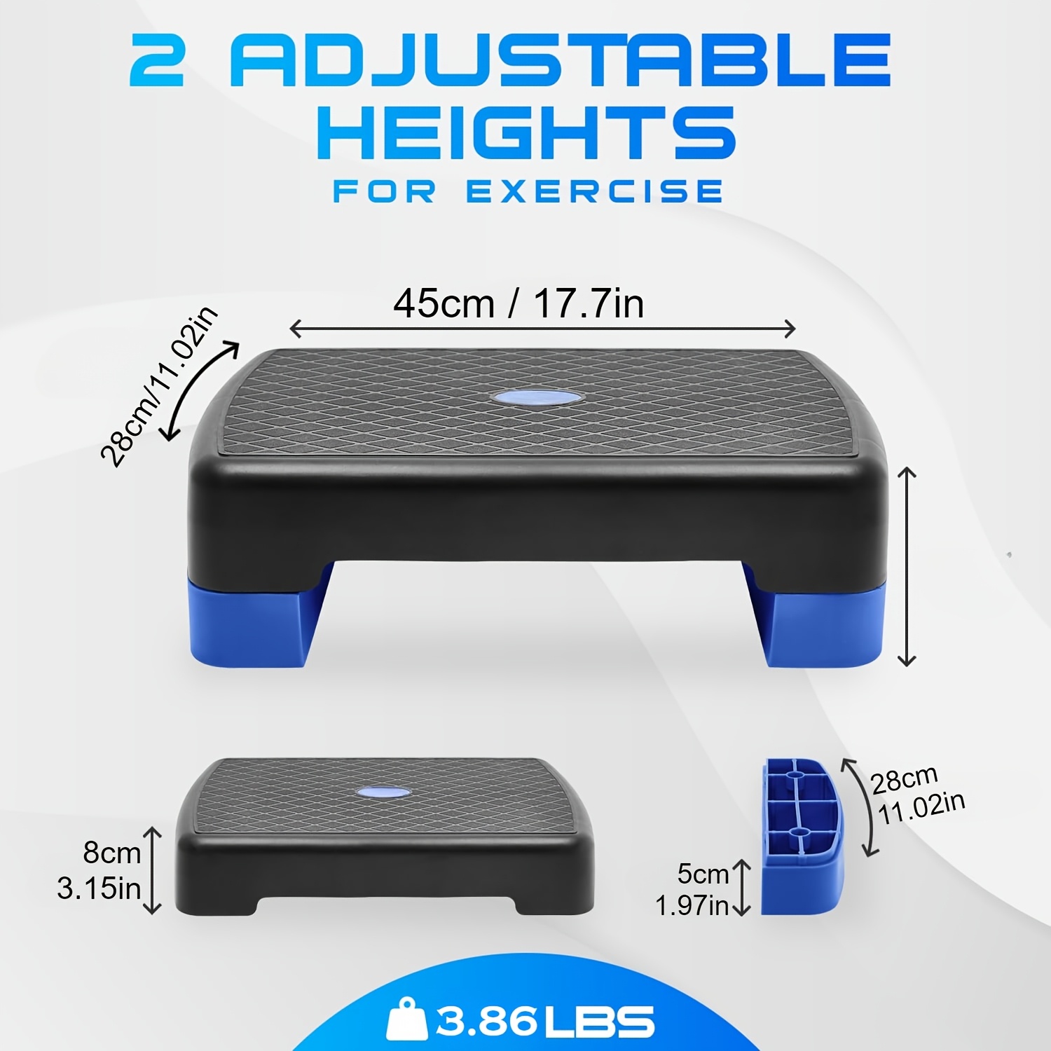 Height Adjustable Aerobic Step - Leg Home Gym Workout recension och pris