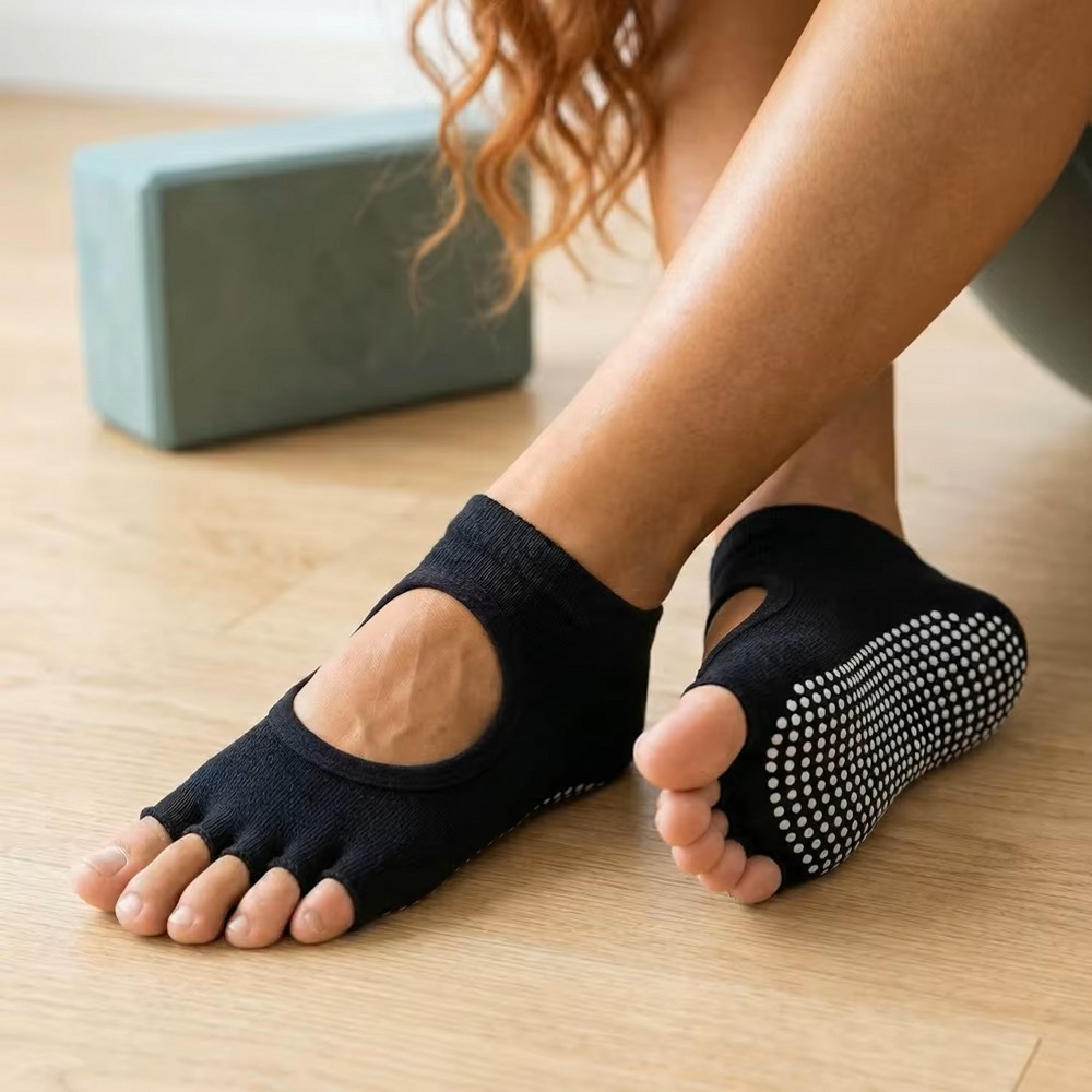 Backless Five Toe Yoga Socks O - Home Gym Yoga recension och pris